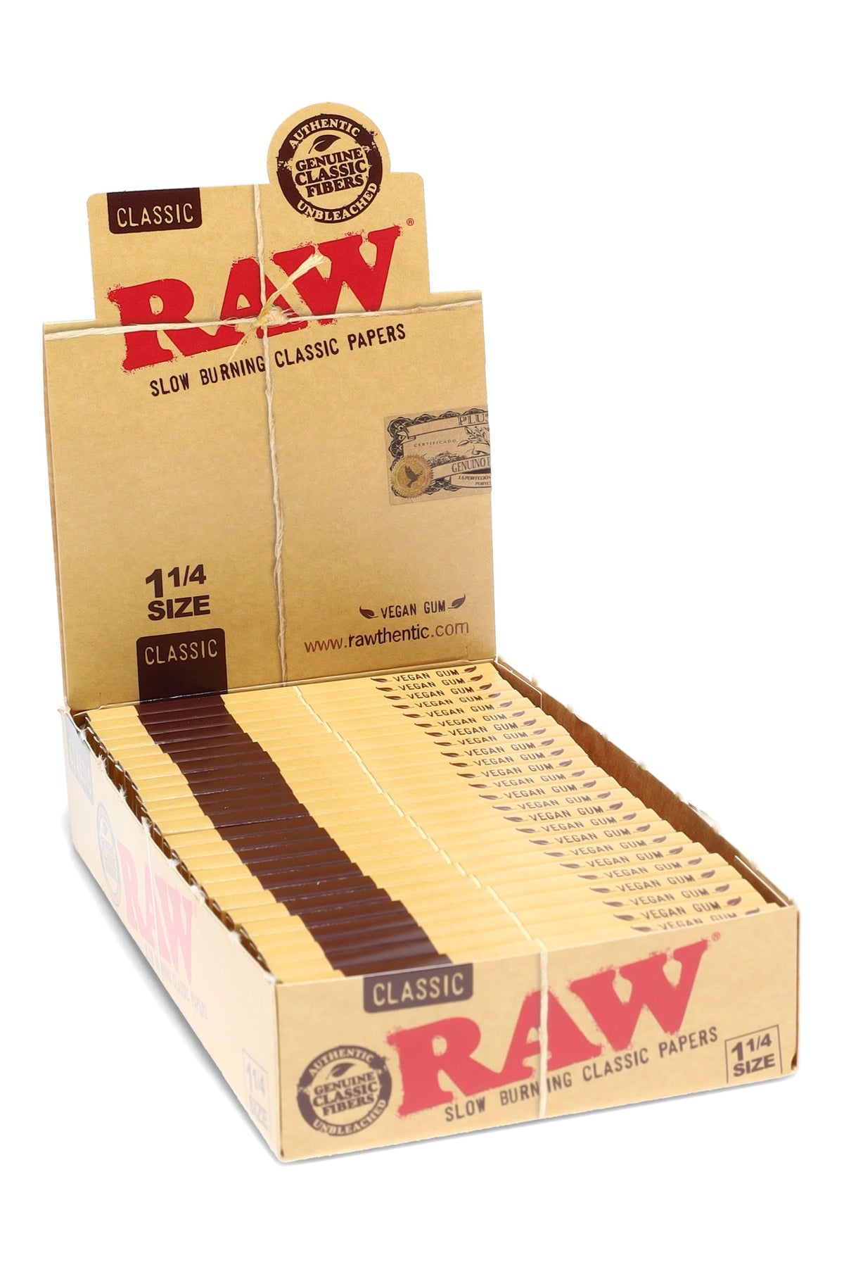 RAW Classic 1¼ Rolling Papers – 50 Leaves – 24-Count Display – image 1