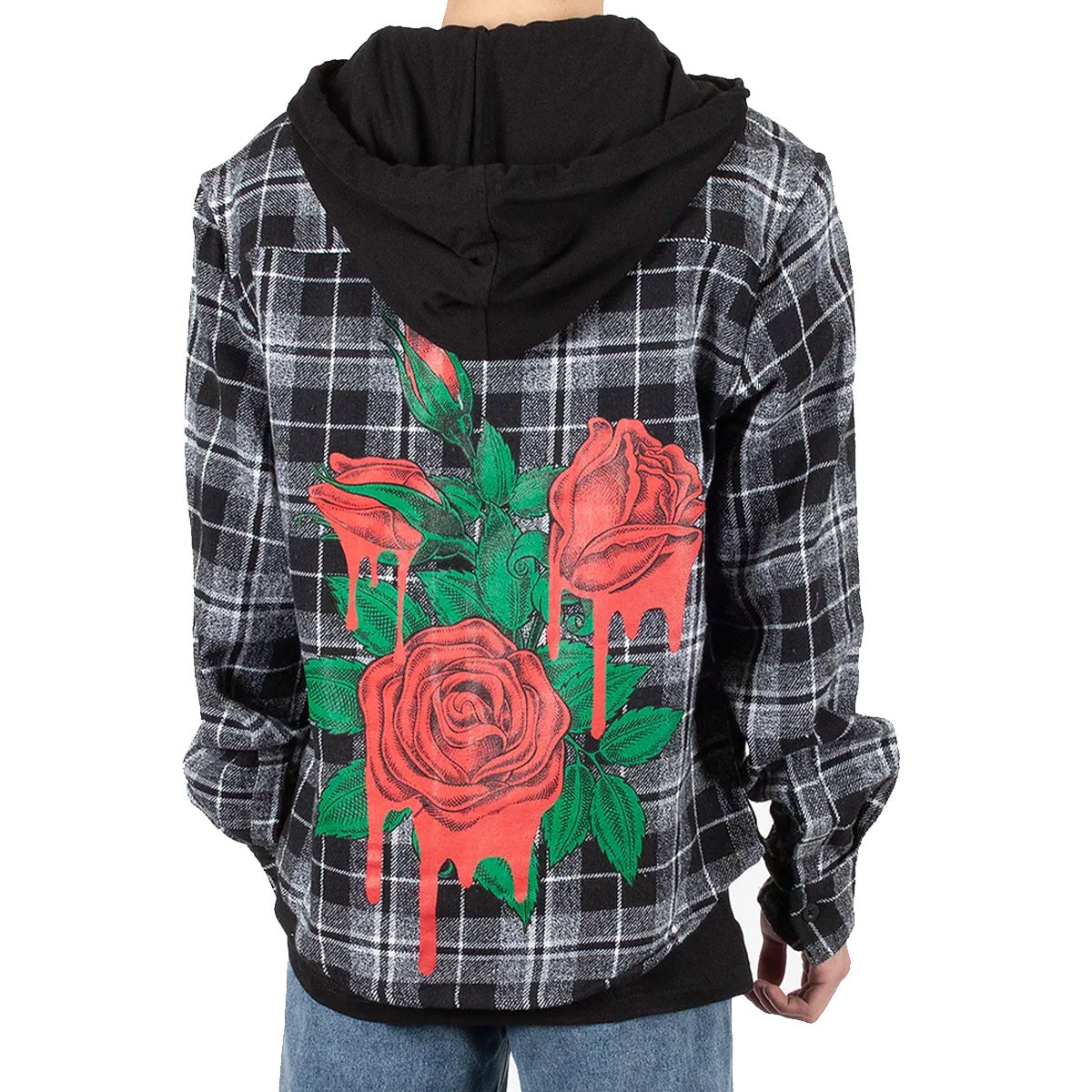Drippin Rose Flannel Hoodie 5-Pack - Black & Grey
