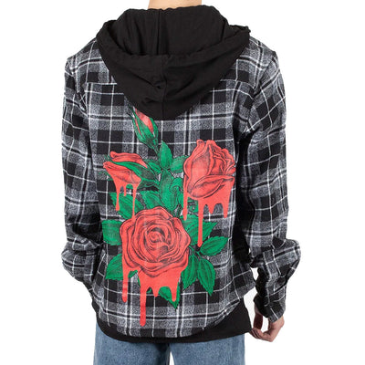 Drippin Rose Flannel Hoodie 5-Pack - Black & Grey