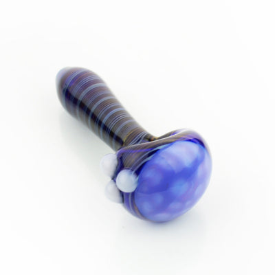 Honeycomb Art Glass Hand Pipe with Spiral