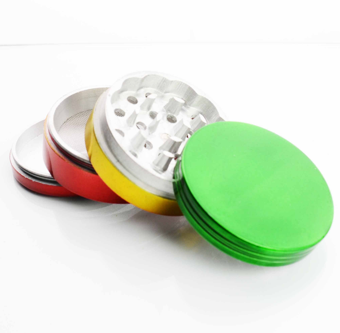 Vibrant Rasta Four-Part Dry Herb Grinder