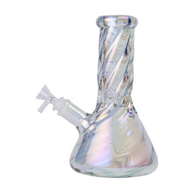Luminous Twisted Iridescent Beaker Water Pipe