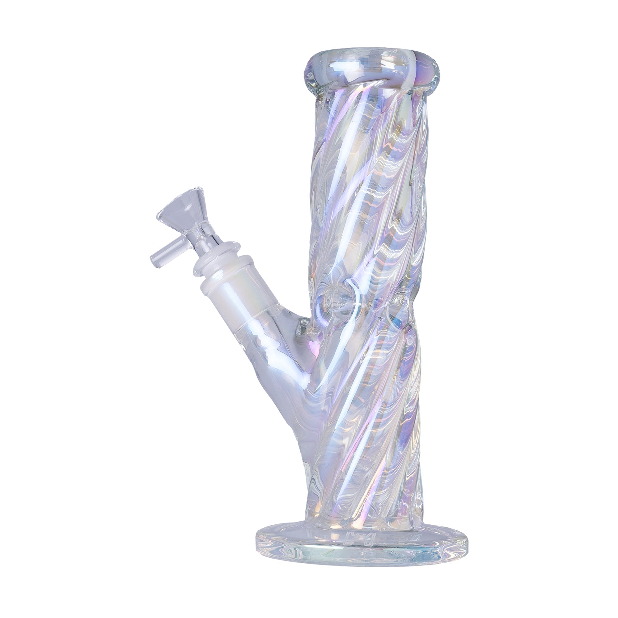 Twisted Iridescent Borosilicate Water Pipe