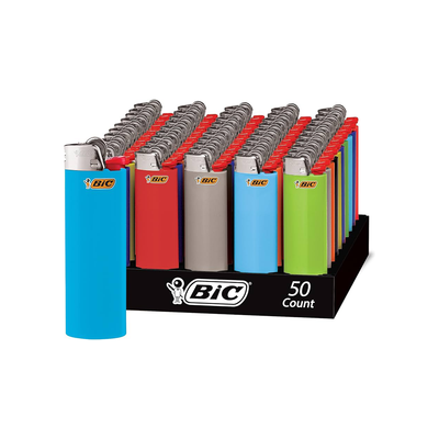 Premium Utility Lighters - Solid Color 50-Pack