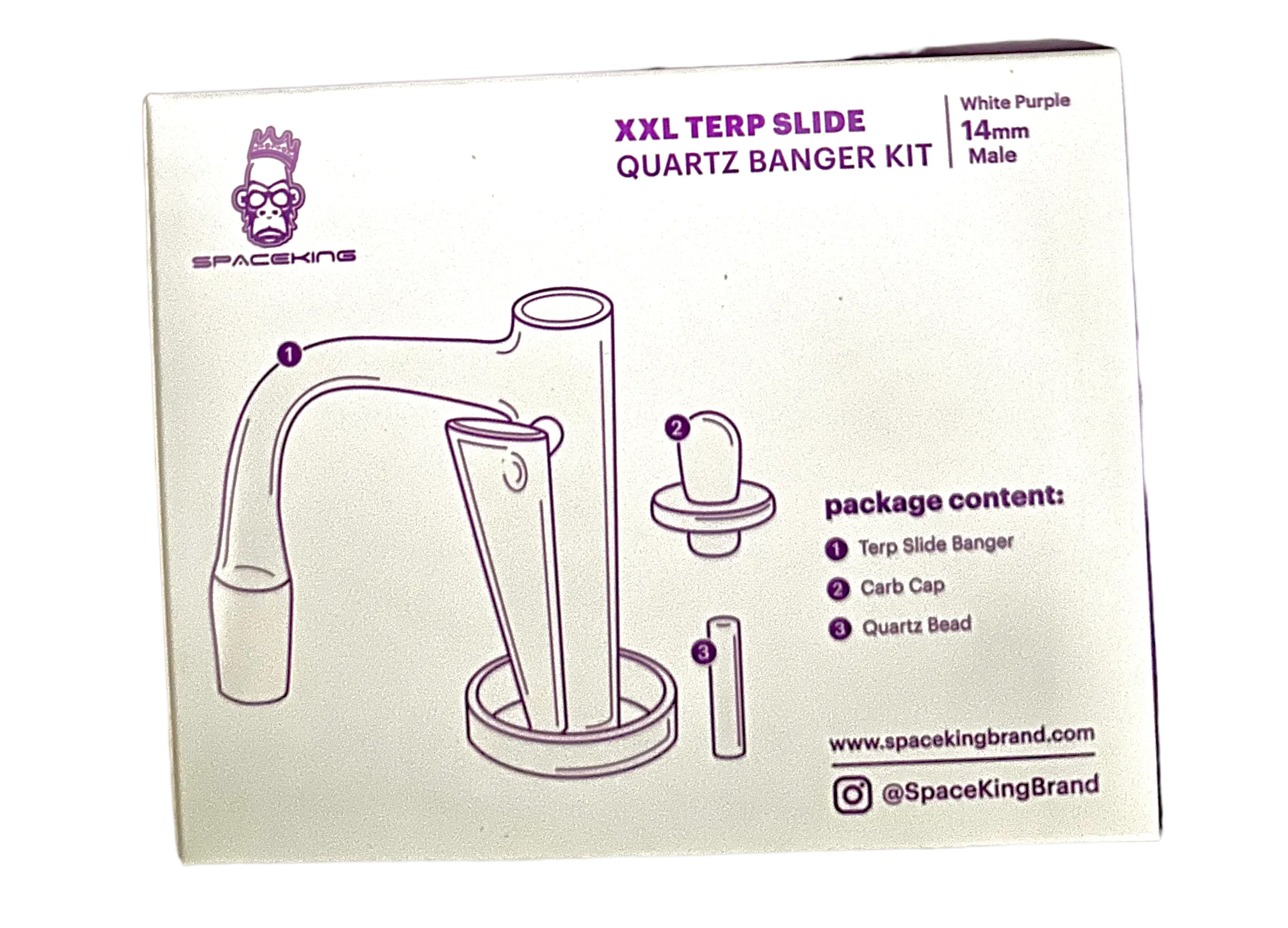 XXL Terp Slide Quartz Banger Kit - White Purple