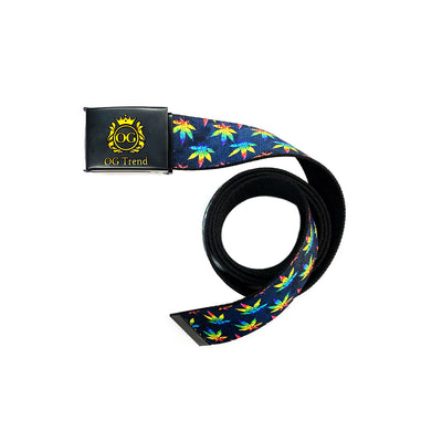 Tie-Dye Leaf Print Adjustable Unisex Belt