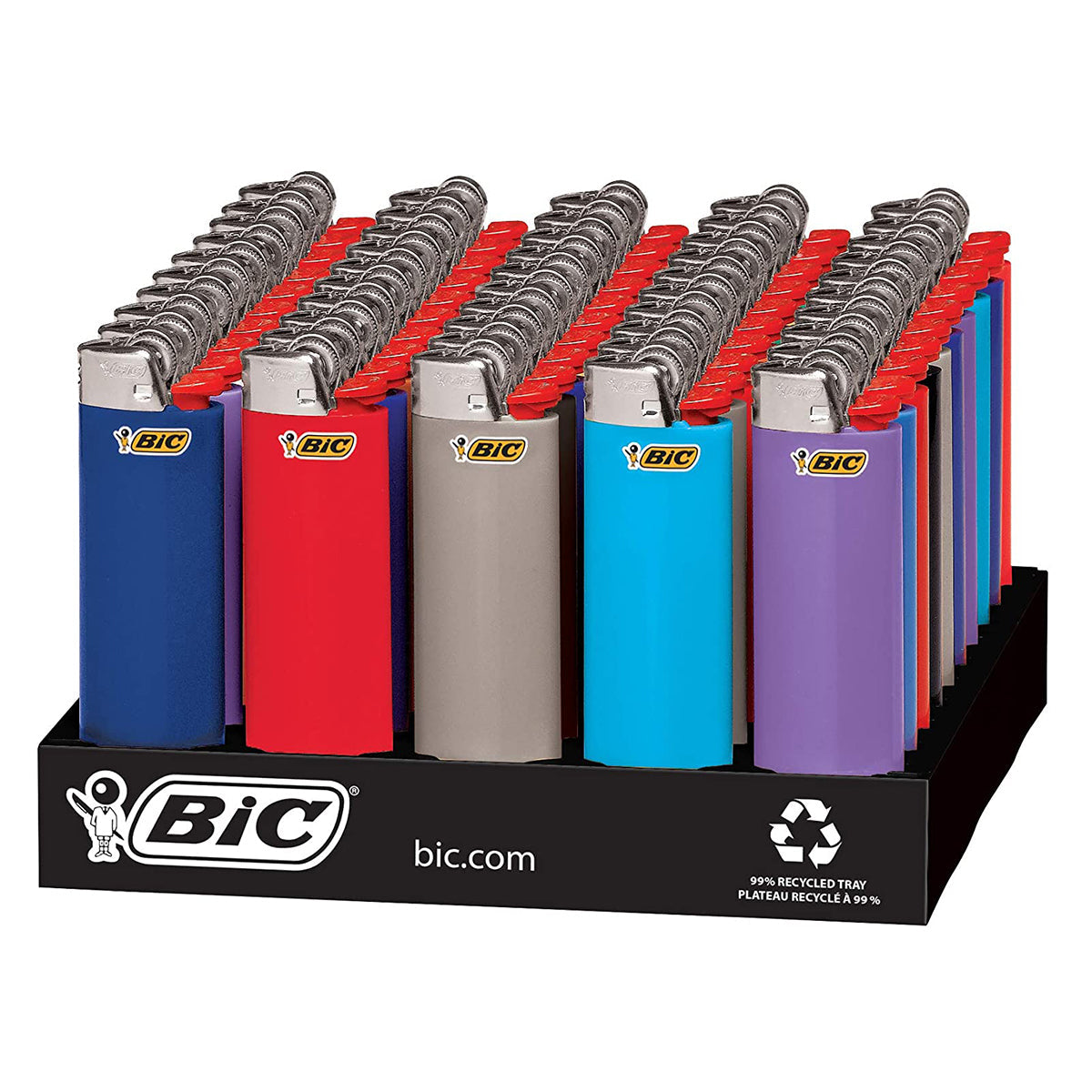 Premium Utility Lighters - Solid Color 50-Pack