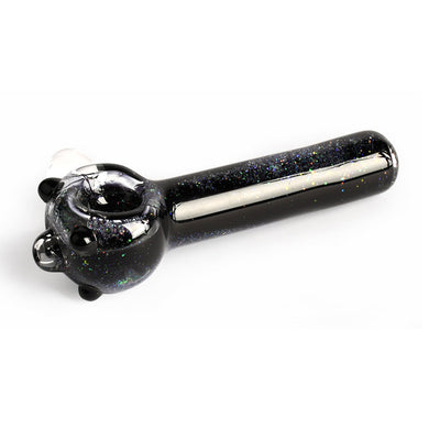 4.5" Glitter-Filled Borosilicate Hand Pipe