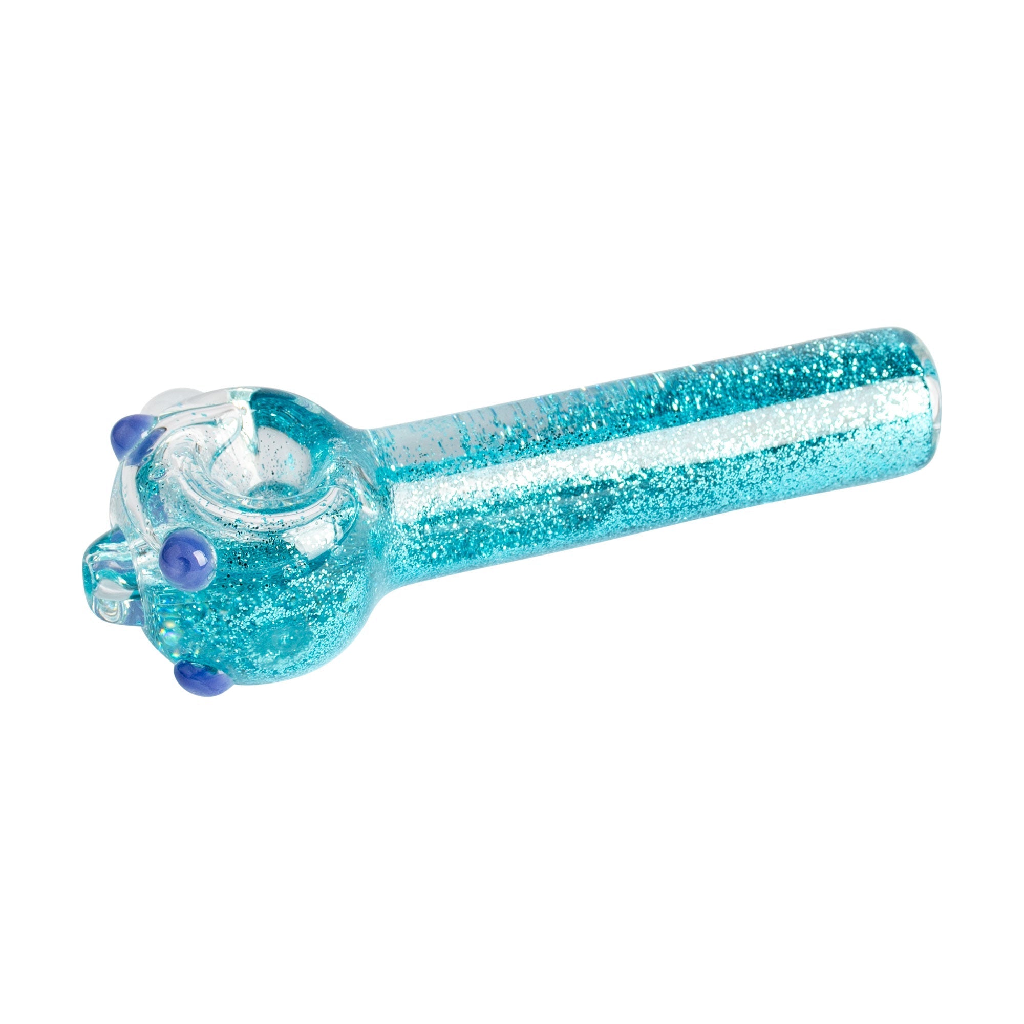 4.5" Glitter-Filled Borosilicate Hand Pipe
