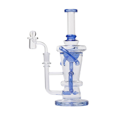 10.25" Straight Recycler Dab Rig with Quartz Set