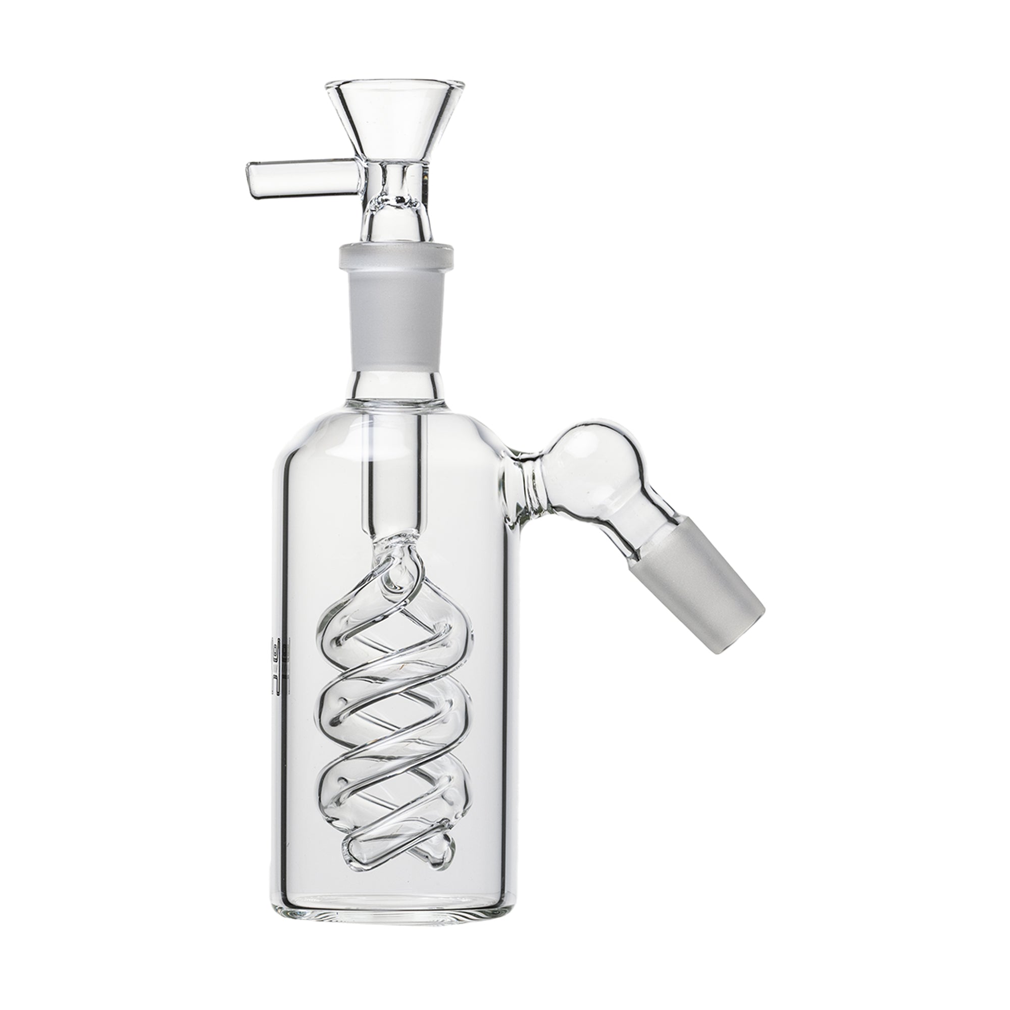 Human Grade Spiral Perc Ash Catcher with Flower Bowl