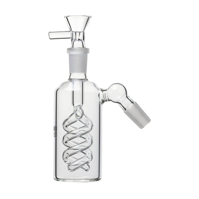Human Grade Spiral Perc Ash Catcher with Flower Bowl