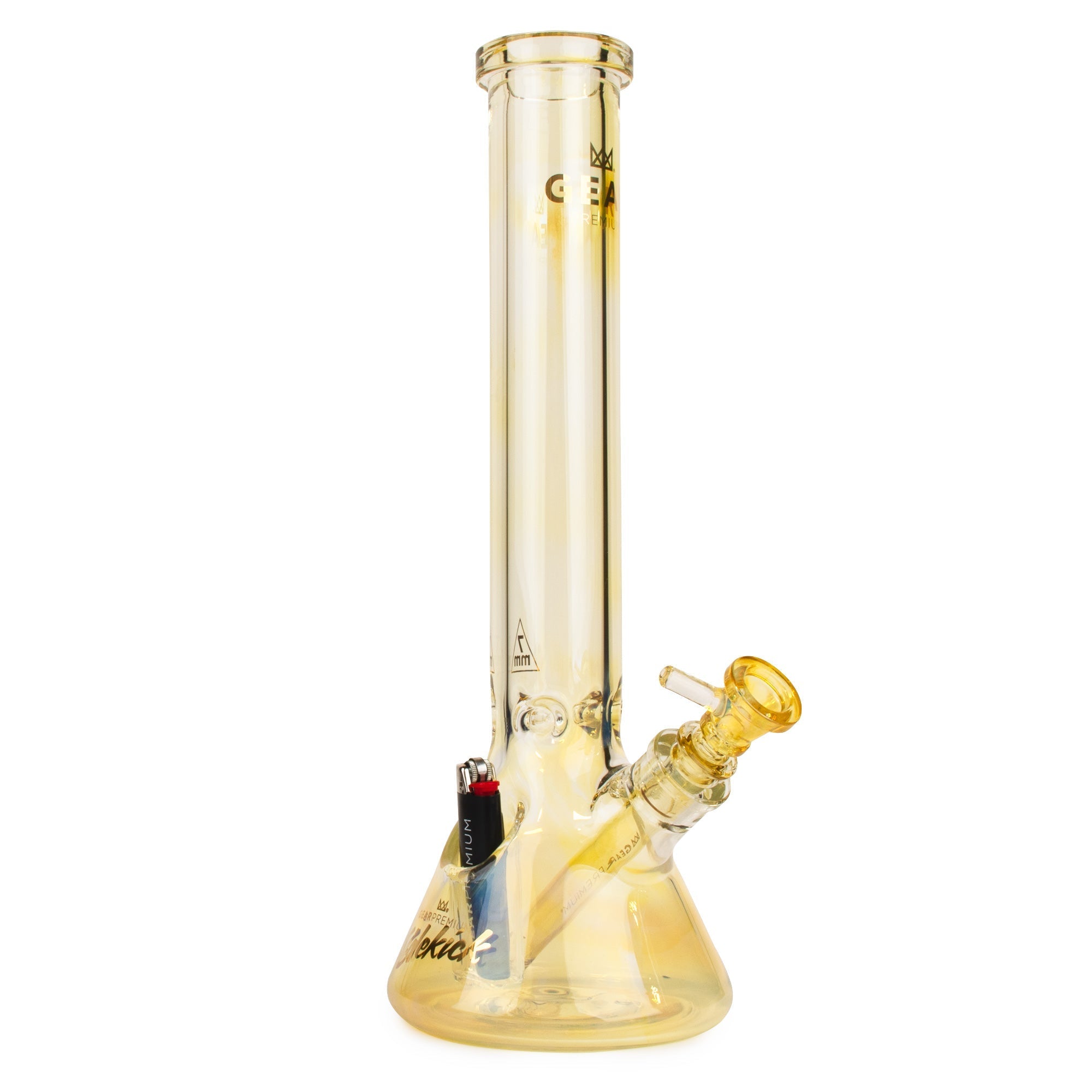 Gear Premium 15" Beaker Water Pipe with Lighter Holster