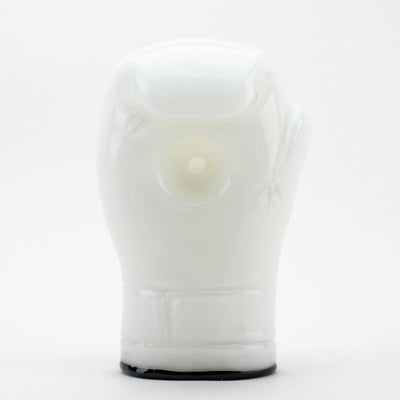 Tyson boxing glove hand pipe: white ceramic stylish smoking accessory