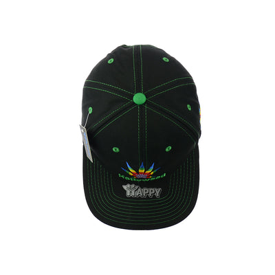 Embroidered Leaf Design Cotton Snapback Hat