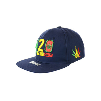 Good Vibes Embroidered Cotton Snapback Hat