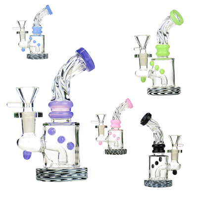 Compact 5.5" Wig Wag Water Pipe with 14mm Bowl