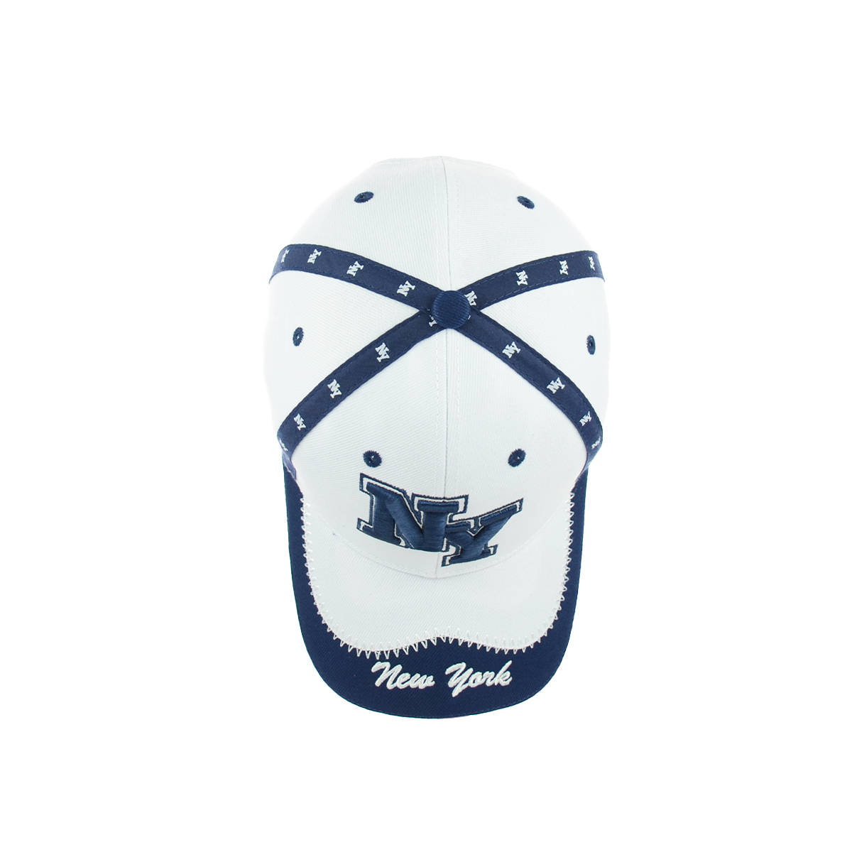 New York Baseball Embroidered Cap with Velcro