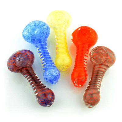 Compact Spiral Glass Dry Herb Pipe