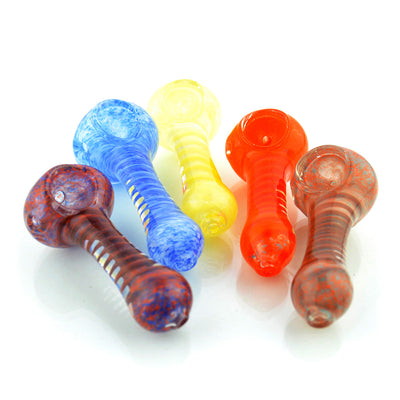 Compact Spiral Glass Dry Herb Pipe