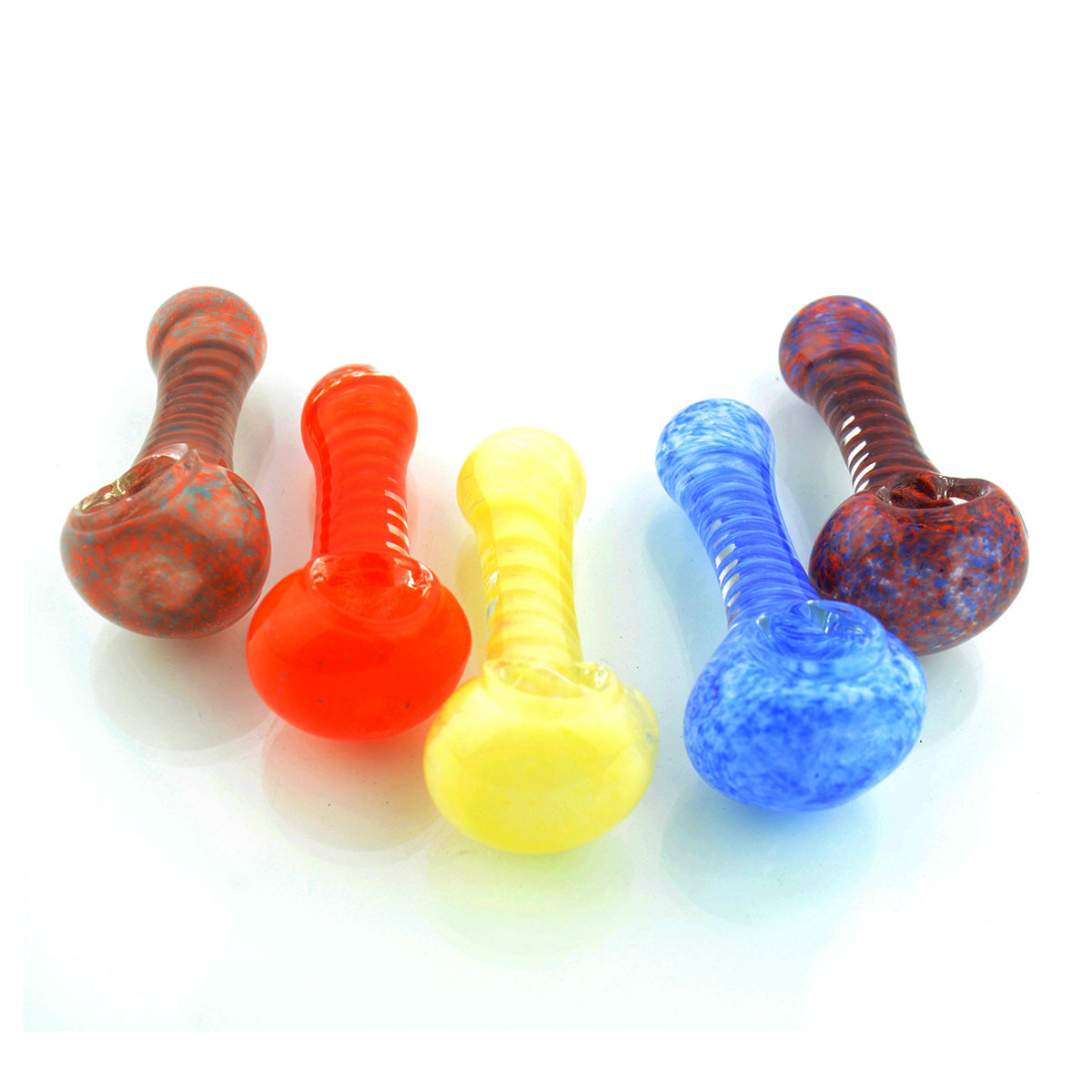 Compact Spiral Glass Dry Herb Pipe