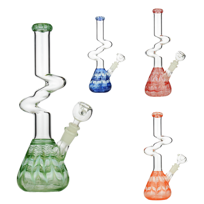 Artistic 12-Inch Zong Water Pipe with 14mm Bowl