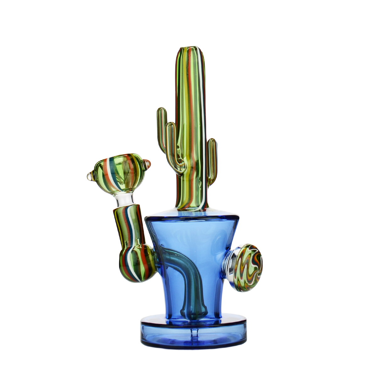 Desert Bloom Cactus Glass Water Pipe
