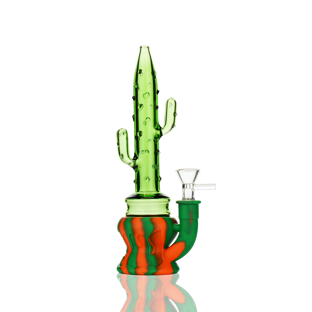 Cactus Silicone & Glass Water Pipe with 14mm Bowl