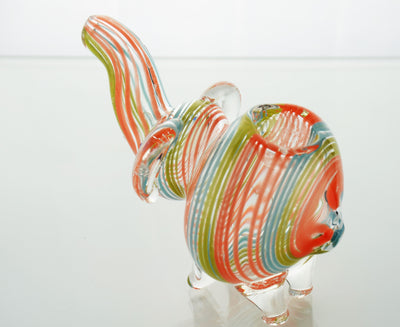 Artisan 4-inch Elephant Hand Pipe with Color Lining