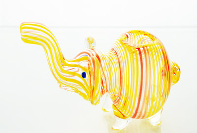 Artisan 4-inch Elephant Hand Pipe with Color Lining