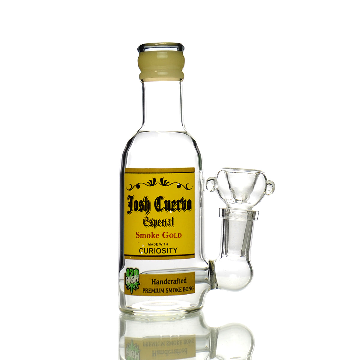 Novelty Liquor Bottle Style Glass Hand Pipe