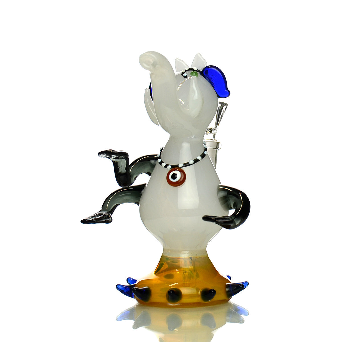 Elephant Design Water Pipe with OM Symbol, 7-Inch