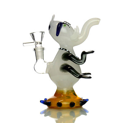Elephant Design Water Pipe with OM Symbol, 7-Inch