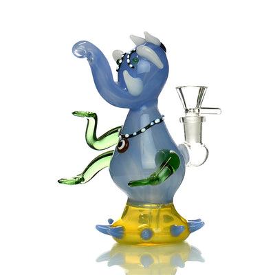 Elephant Design Water Pipe with OM Symbol, 7-Inch