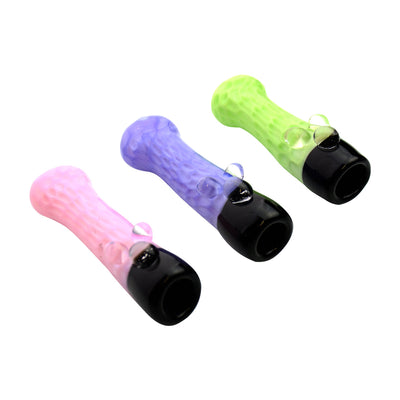 Slime Tube Chillum with Honeycomb Art Glass