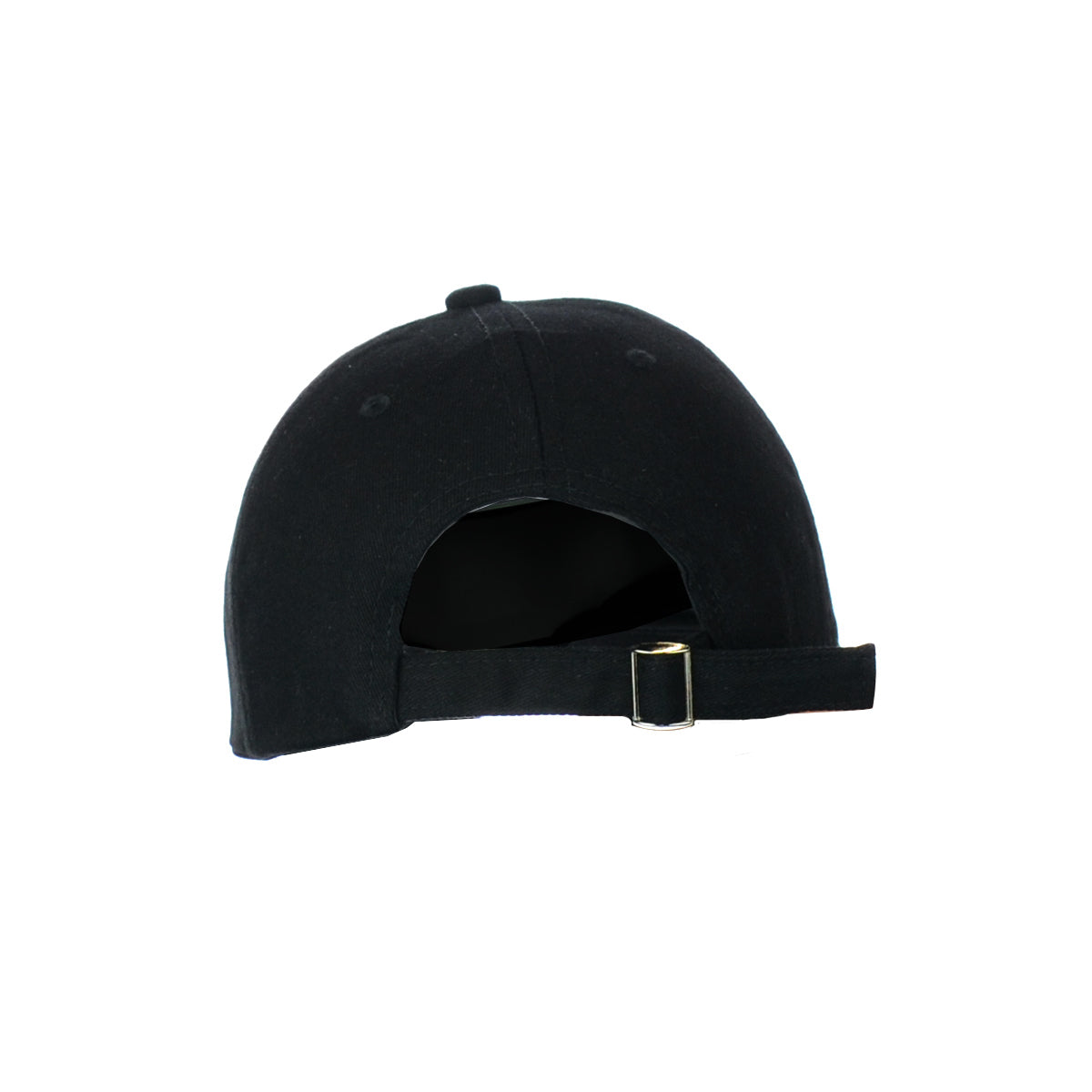 Embroidered Leaf Design Black Baseball Cap