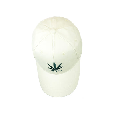 Artisan Embroidered Leaf Motif Baseball Cap
