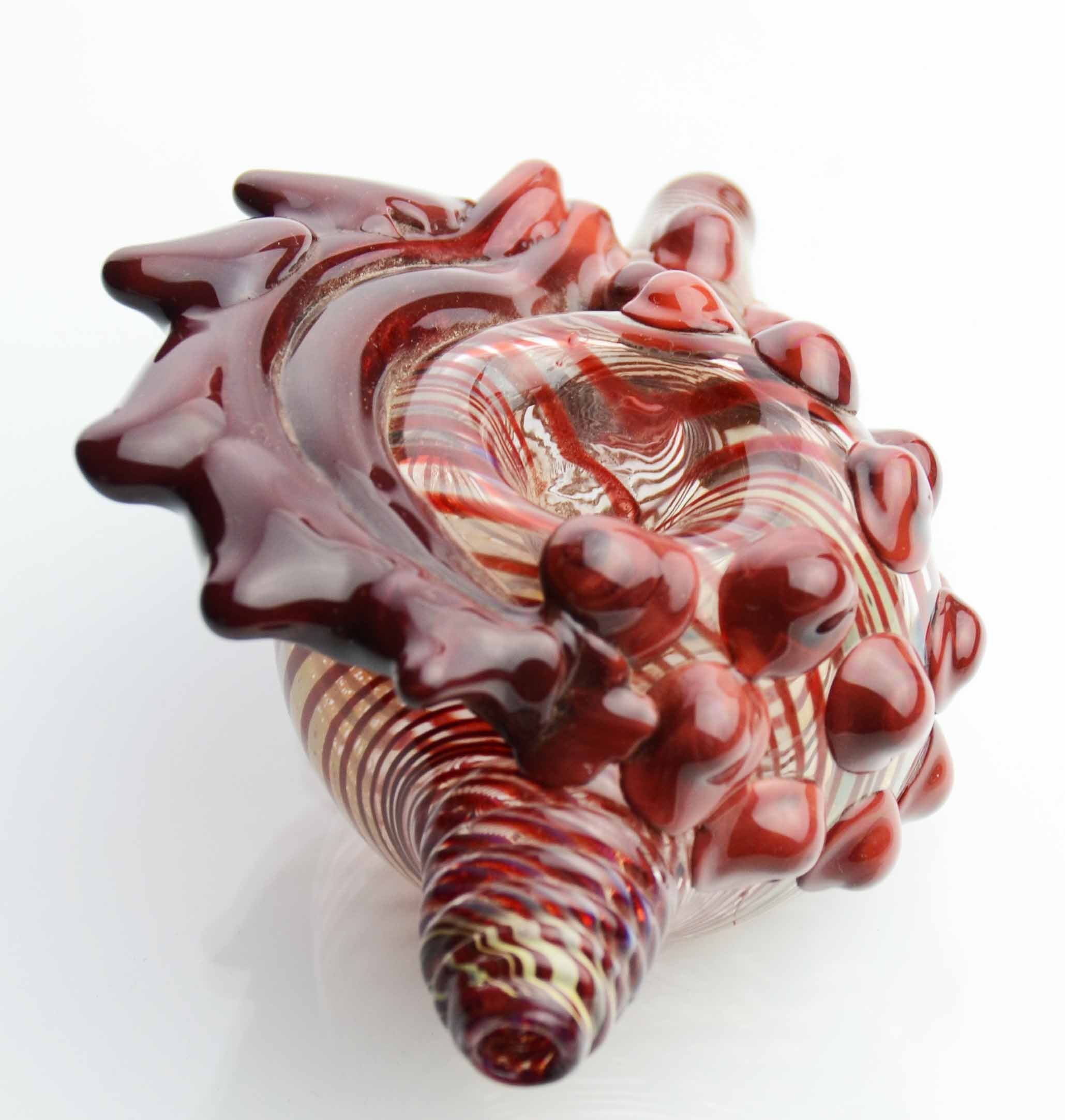 Sea Shell Design Glass Hand Pipe 4.5 Inch