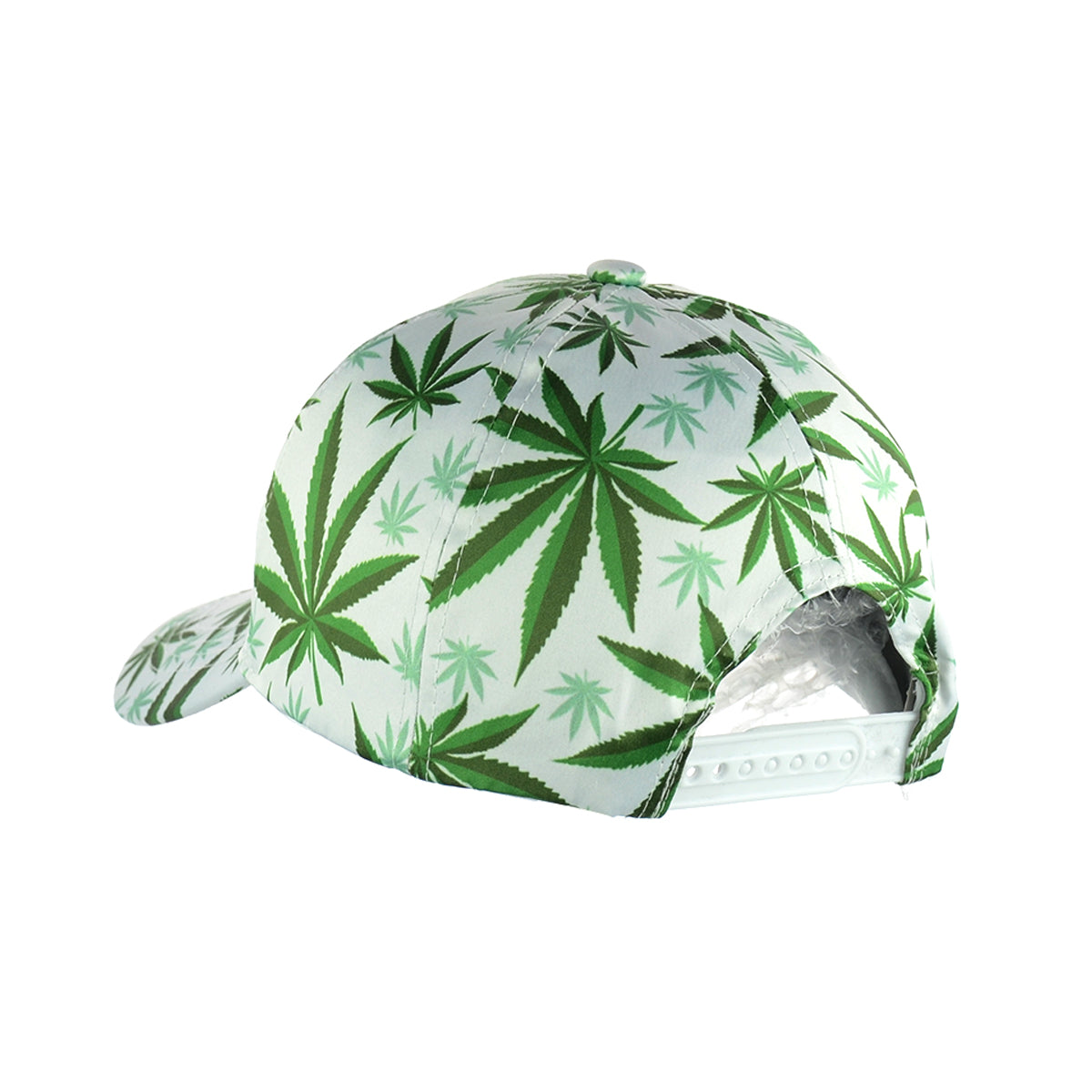Smoking Skull and Leaf Design Snapback Hat