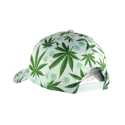 Smoking Skull and Leaf Design Snapback Hat