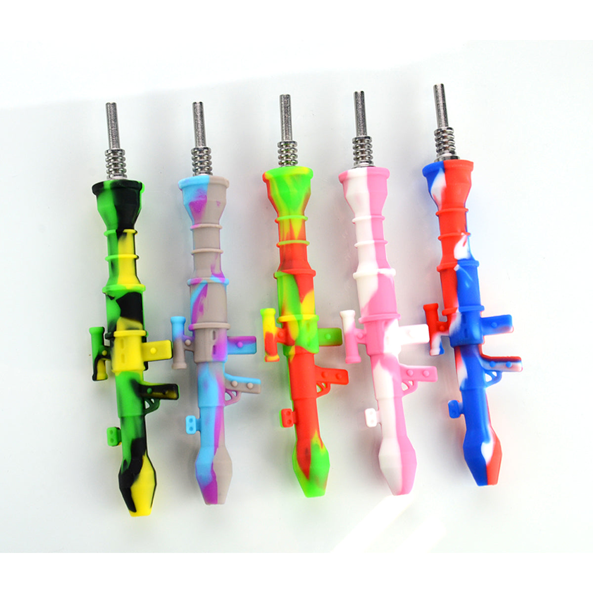Silicone Shotgun Nectar Collector with Titanium Tip