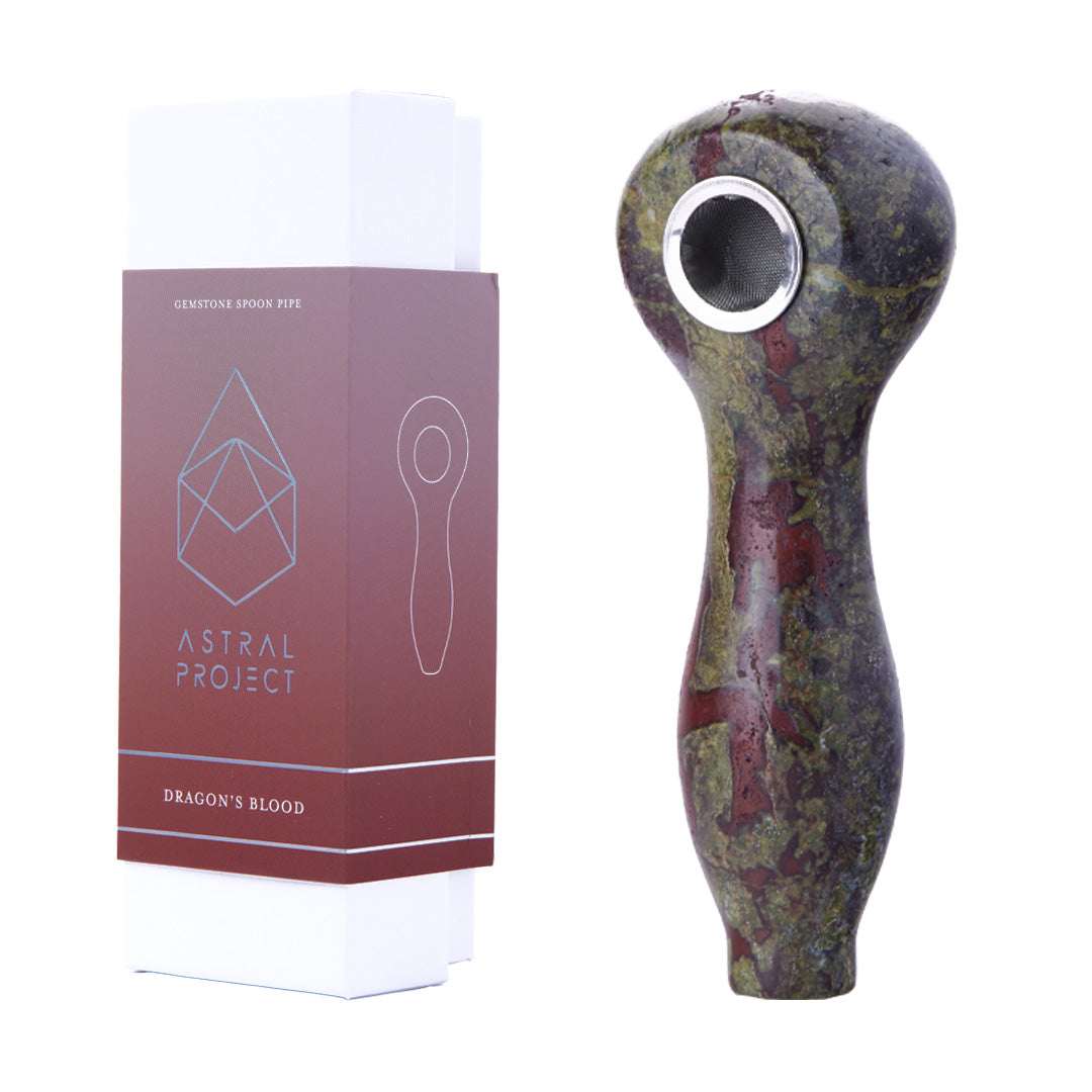 Natural Gemstone Spoon Pipes for Herbal Use