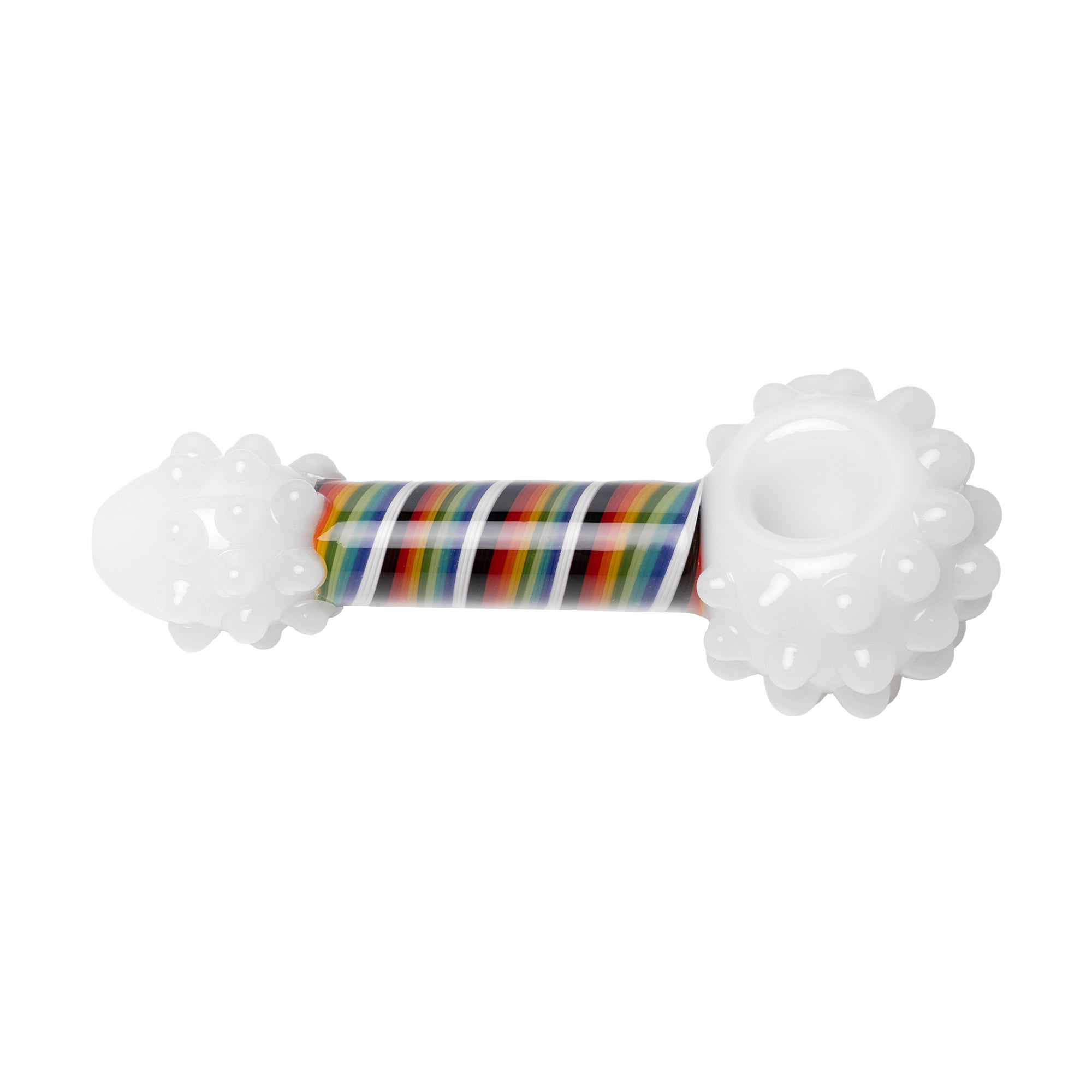 Vibrant Rainbow Glass Spoon Pipe