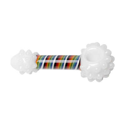 Vibrant Rainbow Glass Spoon Pipe