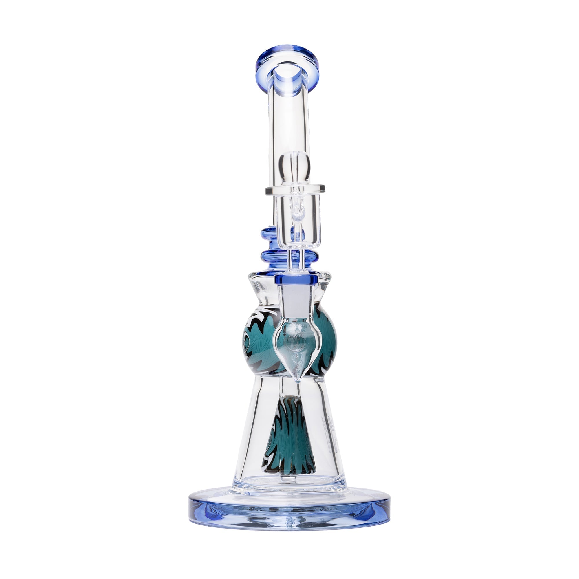 Vibrant Gumball Glass Dab Rig with Wig-Wag Perc