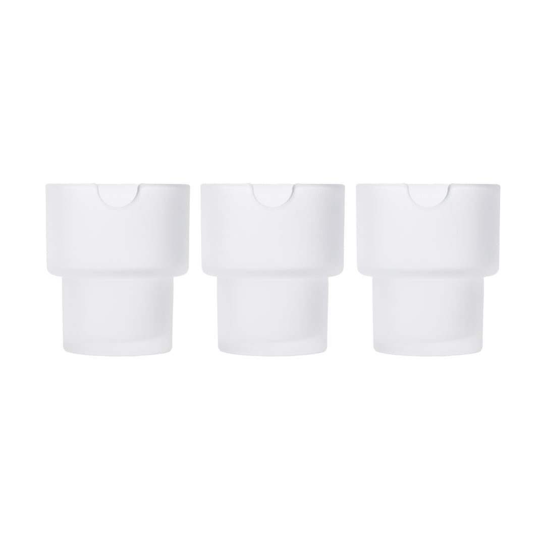 Stackable Flower Herb Glass Ashtray Set