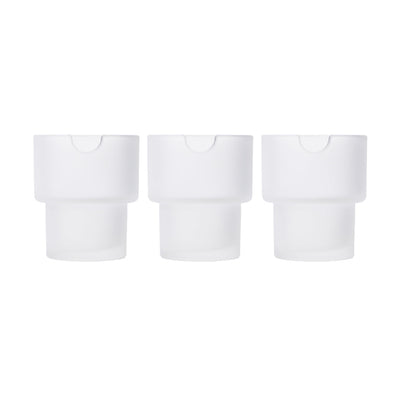 Stackable Flower Herb Glass Ashtray Set
