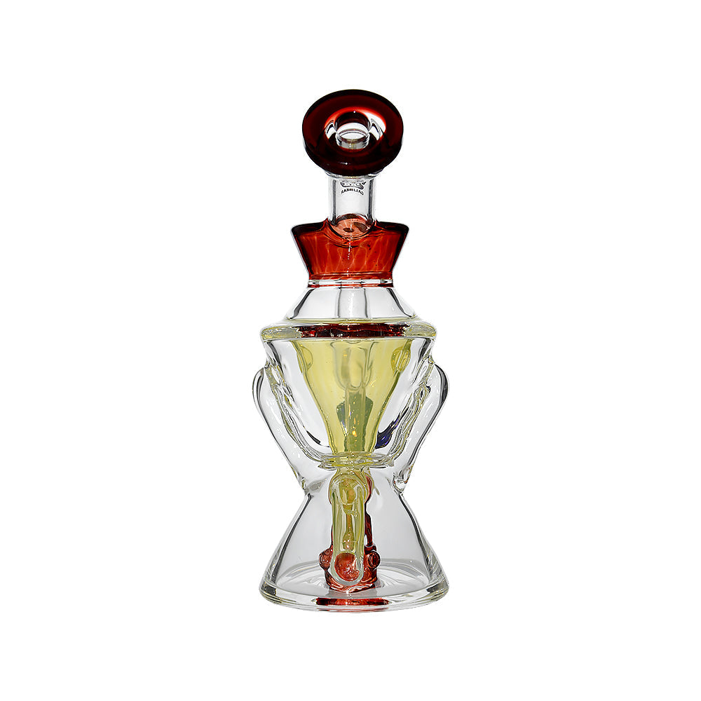Calibear Hourglass Marble Adorned Recycler Dab Rig