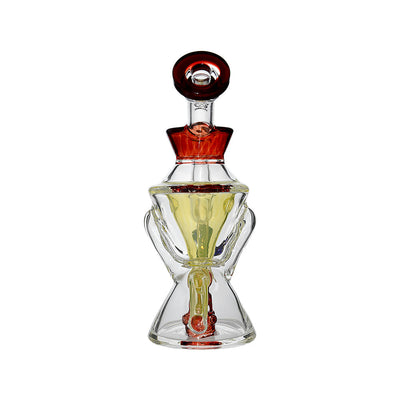 Calibear Hourglass Marble Adorned Recycler Dab Rig