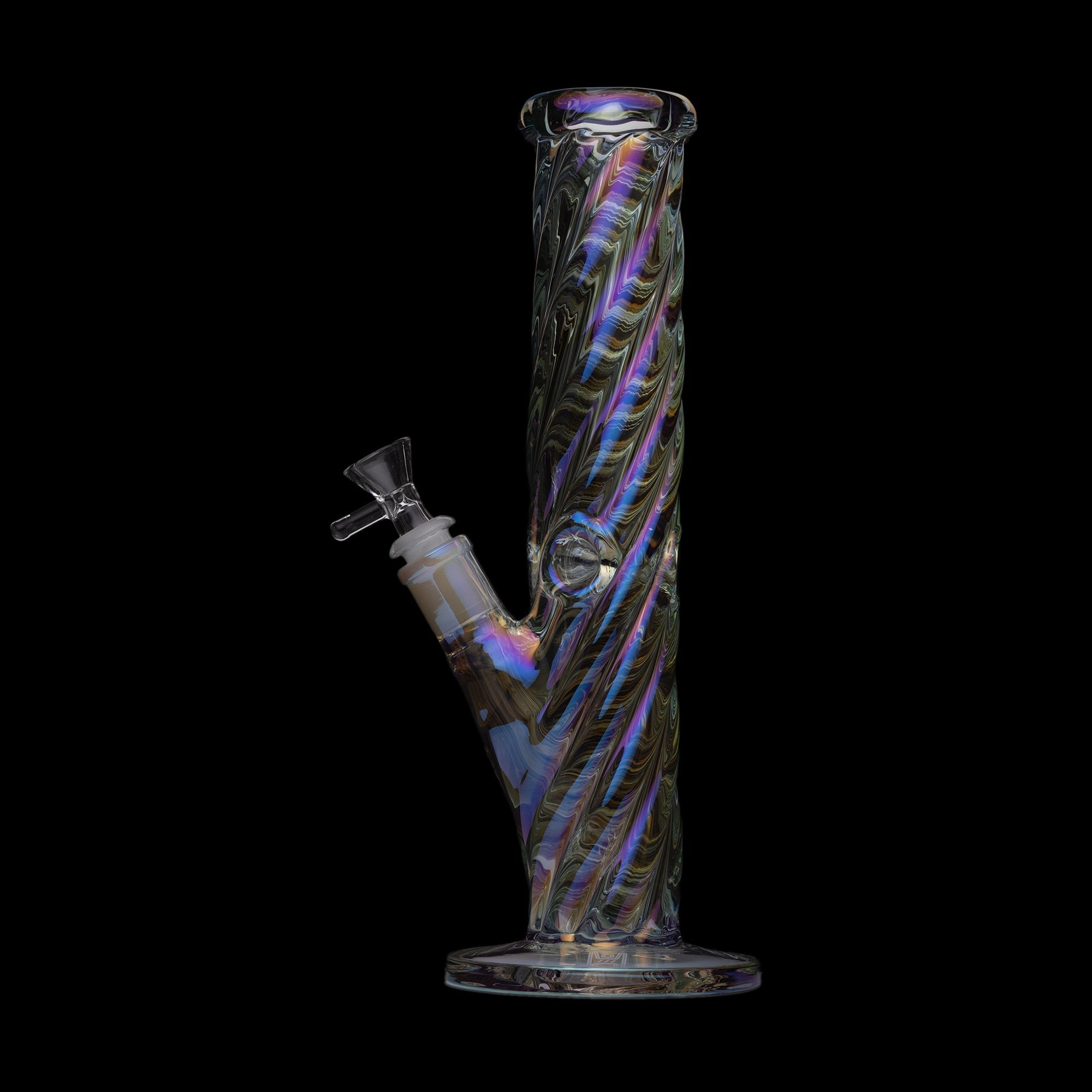 Twisted Iridescent Borosilicate Water Pipe